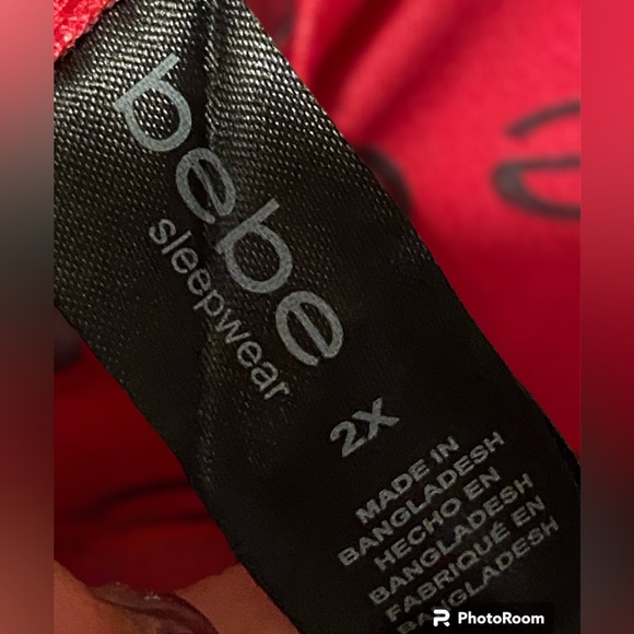 NWT•Bebe Women’s Plus Pink T-Shirt Nightgown - Picture 8 of 8